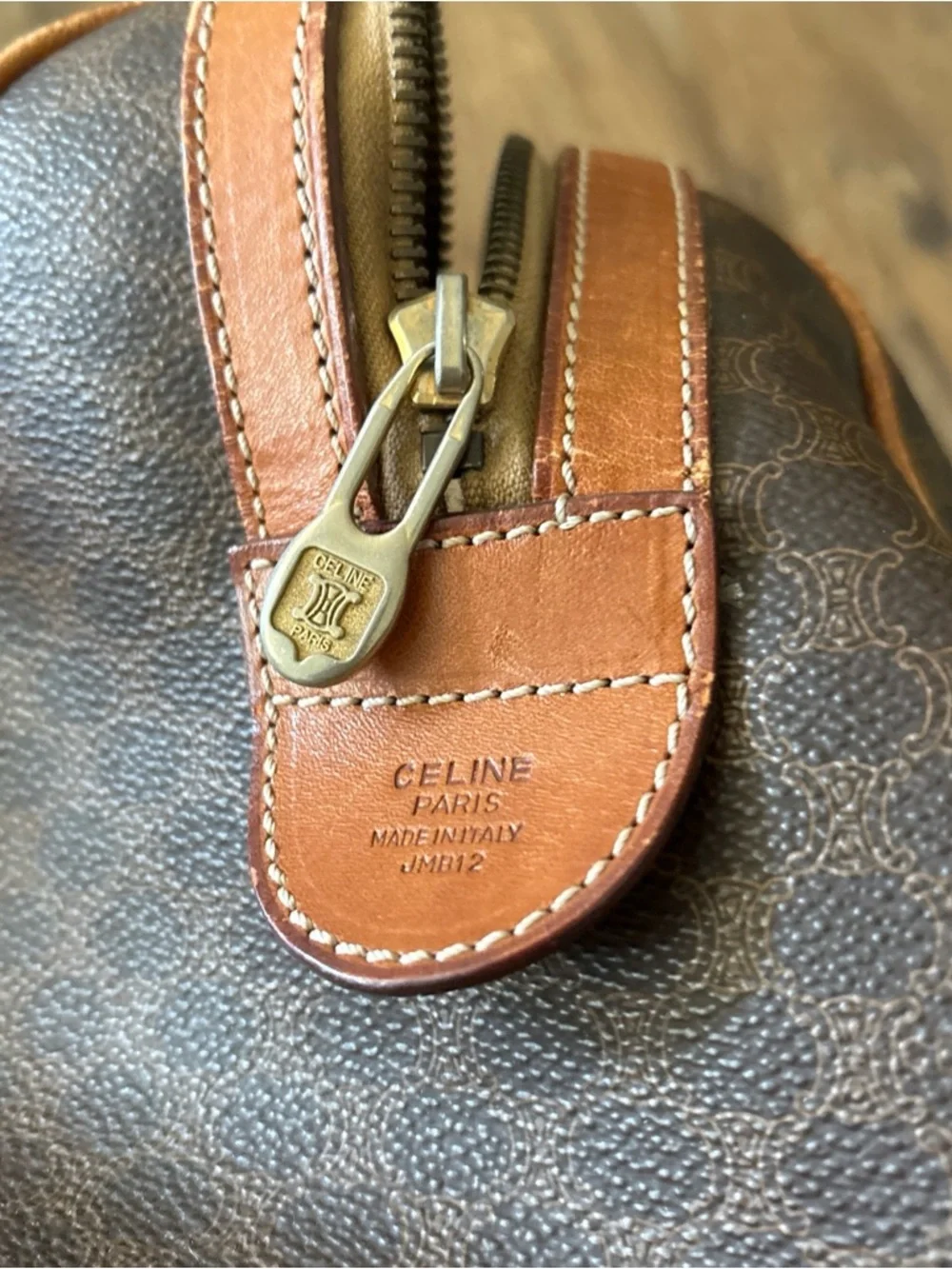 Celine Brown Monogram Travel Tote with Tan Leather Trim - Picture 6 of 6